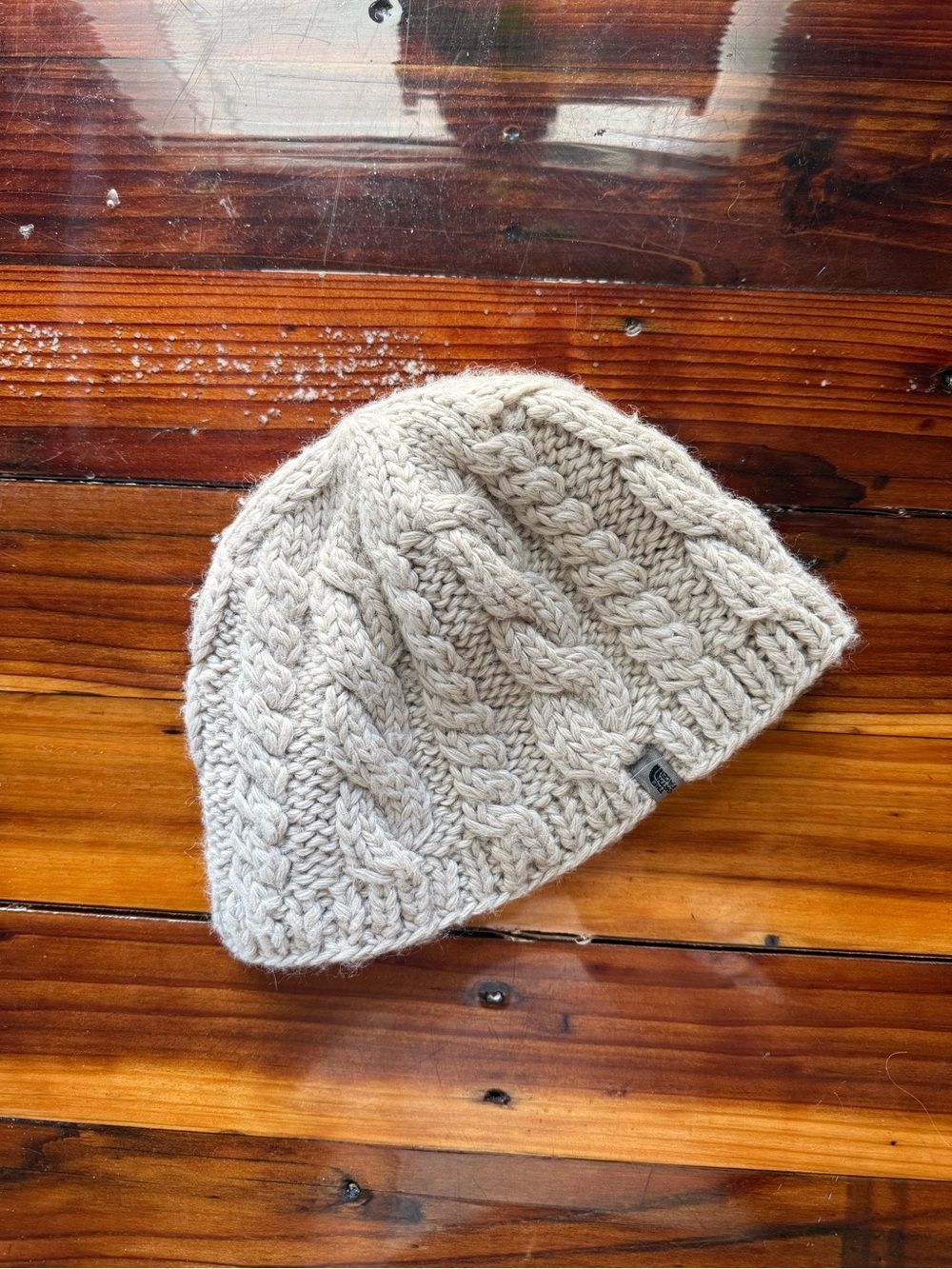 The North Face cable knit beanie